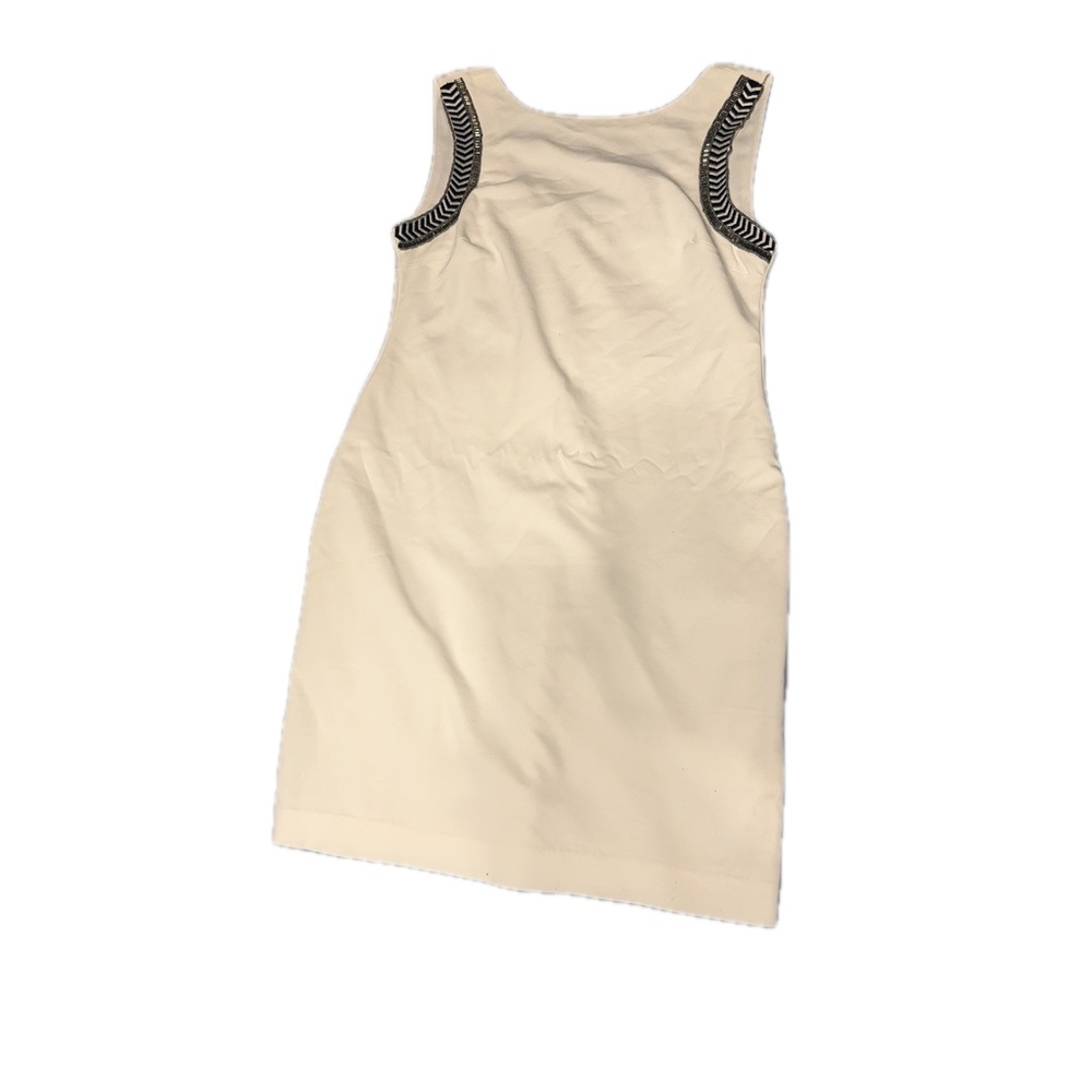 Zara Beige Mini Dress with Black Accents